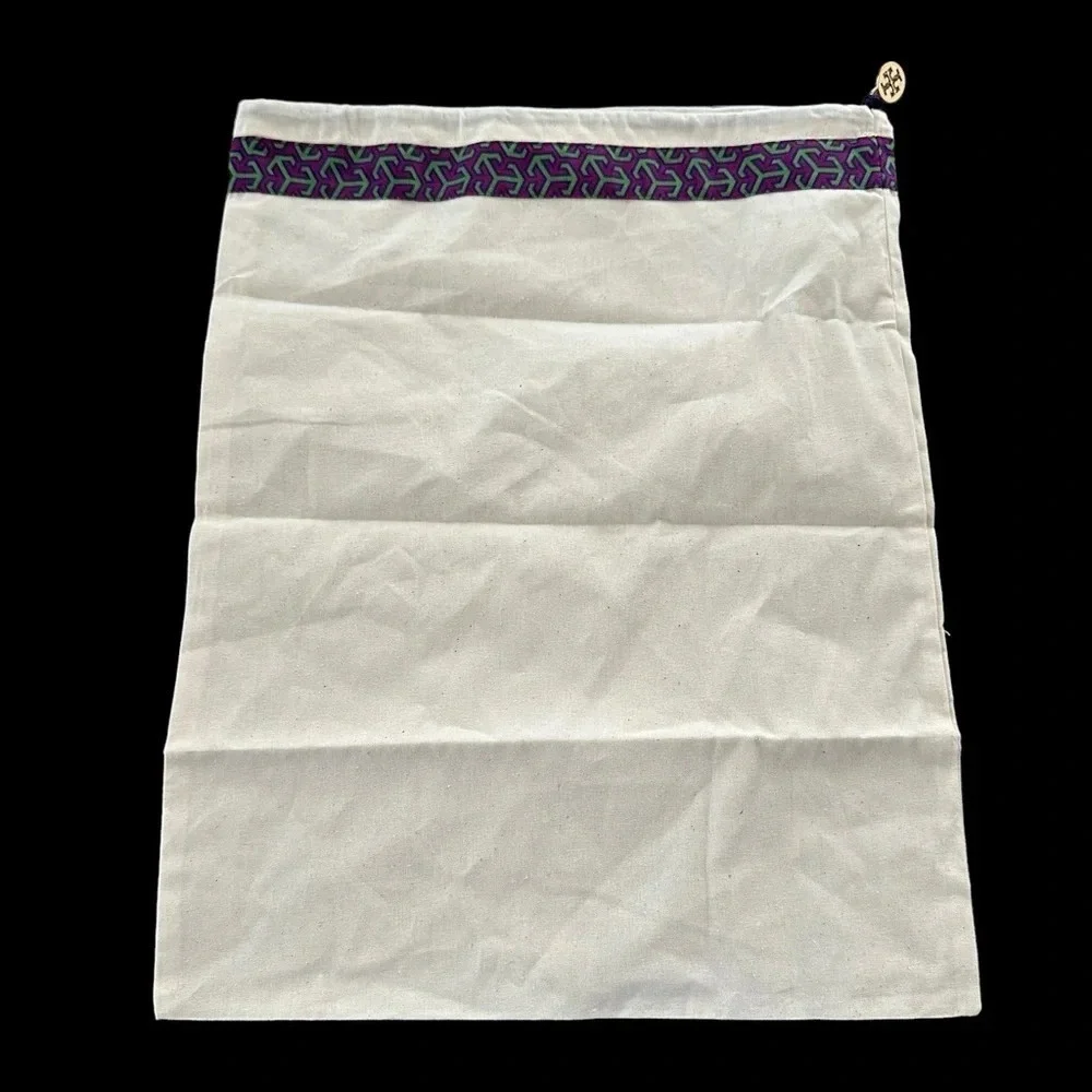 Tory Burch Dust Bag Cover Rectangular Handbag Purse Travel‎ Drawstring Linen